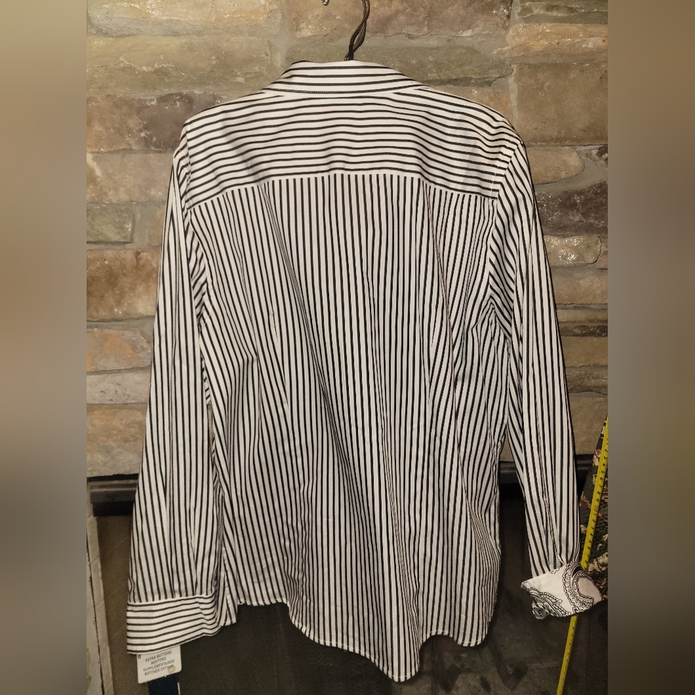 💰⏳️Jones New York Signature Collection XL Button Down Paisely Detail NWT - Picture 8 of 12
